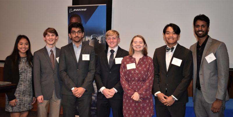 Seven Virginia Tech students in the Boeing leadership program
