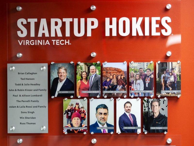 Wall of 10 entrepreneurship Hokie superstars