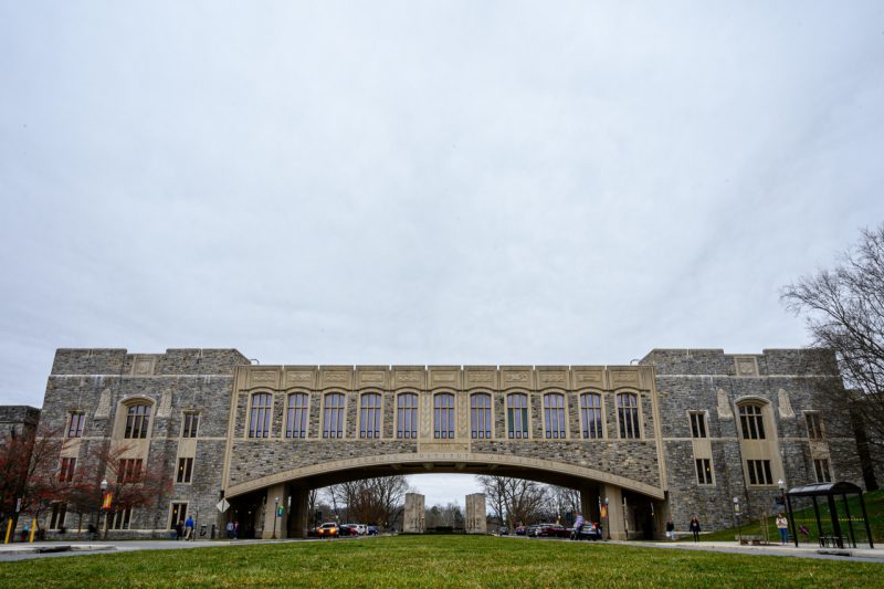 Torgersen Bridge in winter.