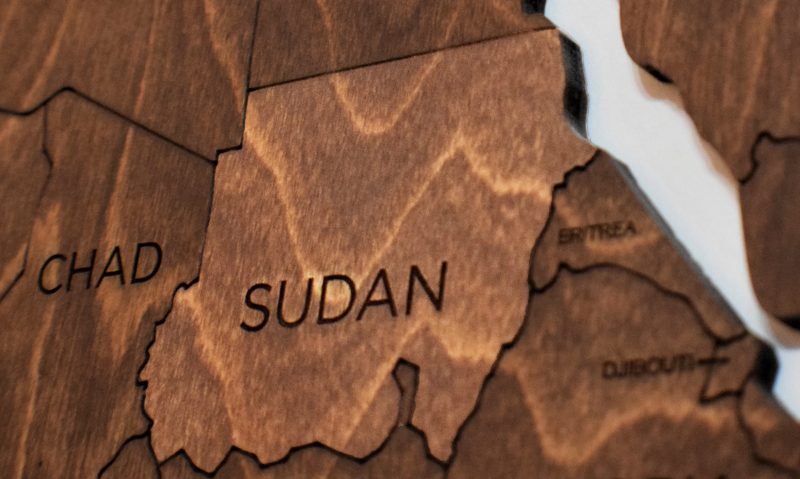 A woodcut map of Africa showing Sudan. Image courtesy Pexels.