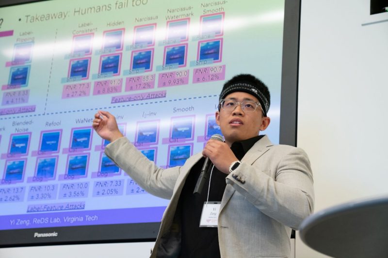 Amazon Fellow and Virginia Tech Ph.D. student in the Bradley Department of Electrical and Computer Engineering, presents his research.