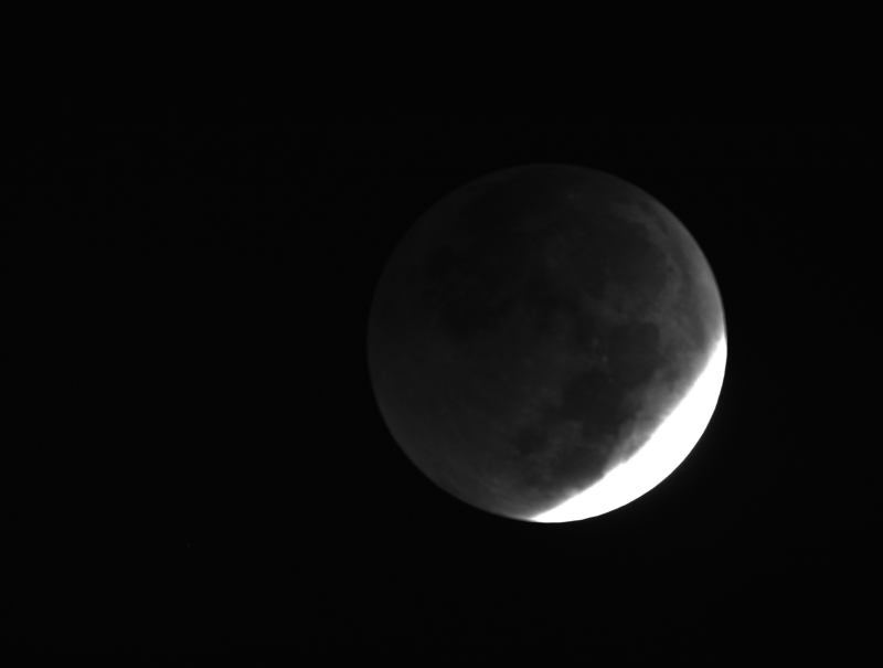 Image of lunar eclipse captured by the Virginia Tech National Security Institute's Space Domain Awareness telescope.