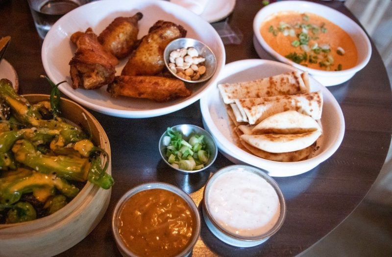 A sampling of dishes from the Immigrant Food menu. Photo by Andrew Adkins for Virginia Tech.