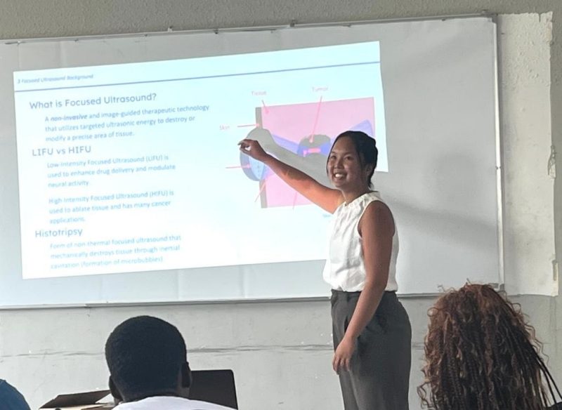 Industrial Design student Danielle Mason presents an online educational program regarding focused ultrasound in Malawi that concentrates on the user experience and style guide for the program.