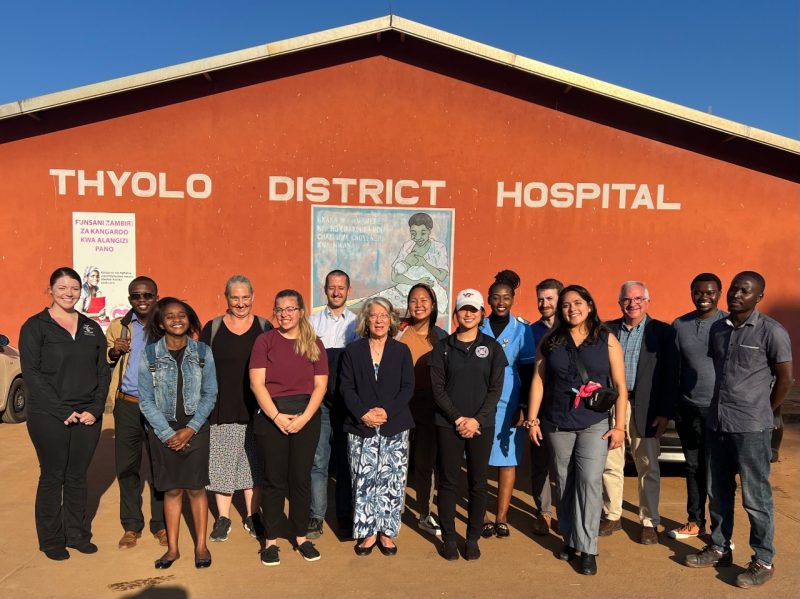 TEAM Malawi gathered in front of the Thyolo District Hospital with personnel