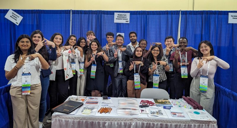 computer science students at Tapia 2023 conference