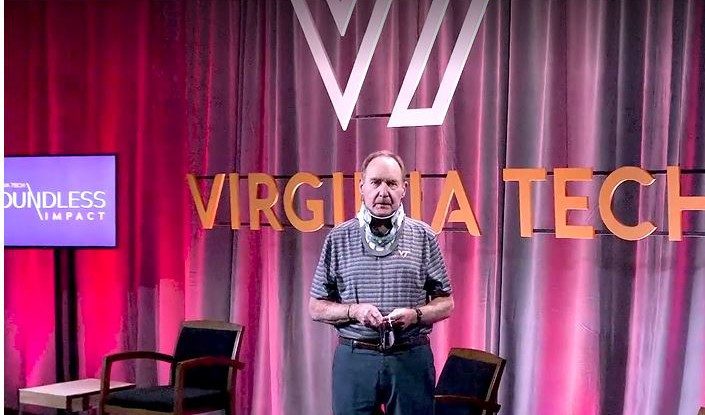 Virginia Tech alumnus Preston White during an online event promoting inclusion and diversity as part of the Boundless Impact Campaign in December 2020.