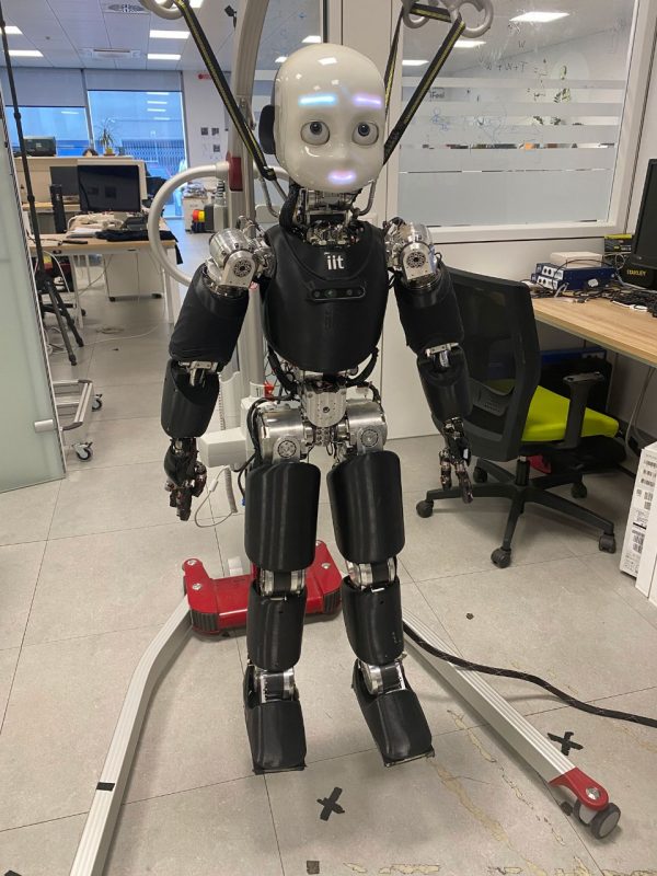 AMI's iCub humanoid robot. Photo courtesy of Connor Herron.