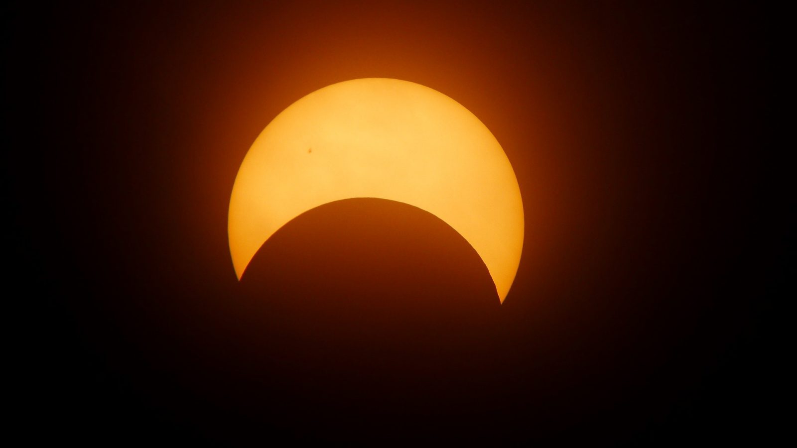 A view of a partial solar eclipse.