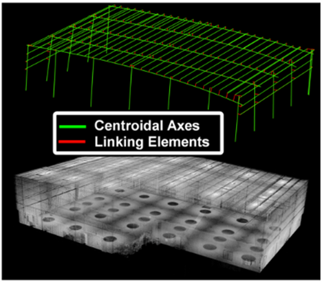 structural member layout Graphic of a structural member layout