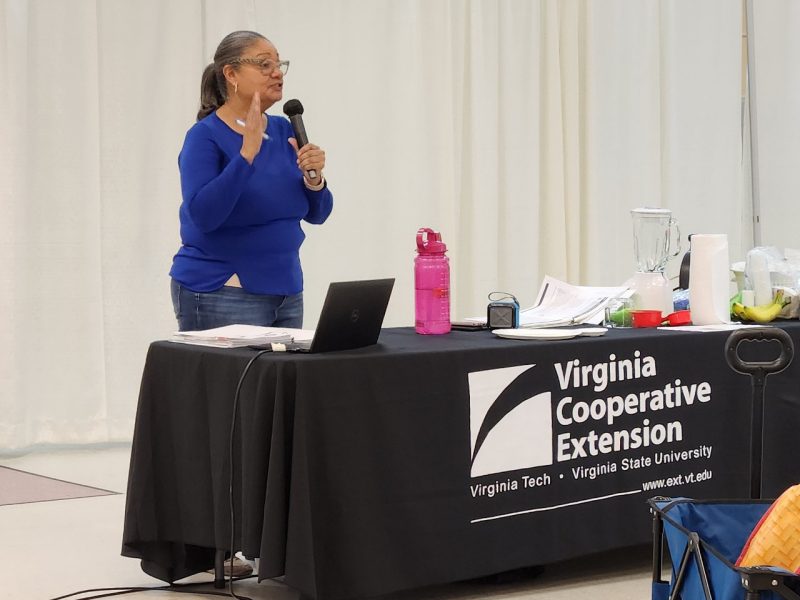 Virginia Cooperative Extension Agent Jane Henderson leads a Balanced Living with Diabetes       session in Richmond, Virginia. 