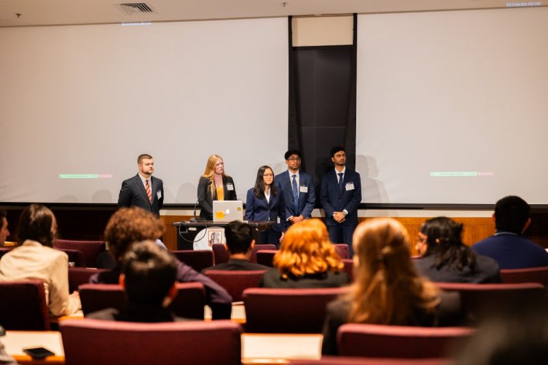 Jenny Li and her group presents their project at the Major Design Expo.