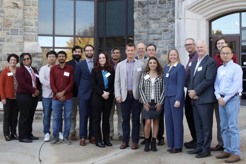 NSF members and the GlycoMIP team A group of National Science Foundation members pose with the GlycoMIP team during a recent vist outside the Fralin Life Sciences Institute. Virginia Tech photo
