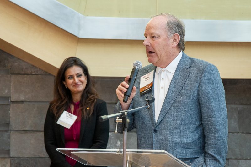 Willis Blackwood (foreground) and Saonee Sarker (background).