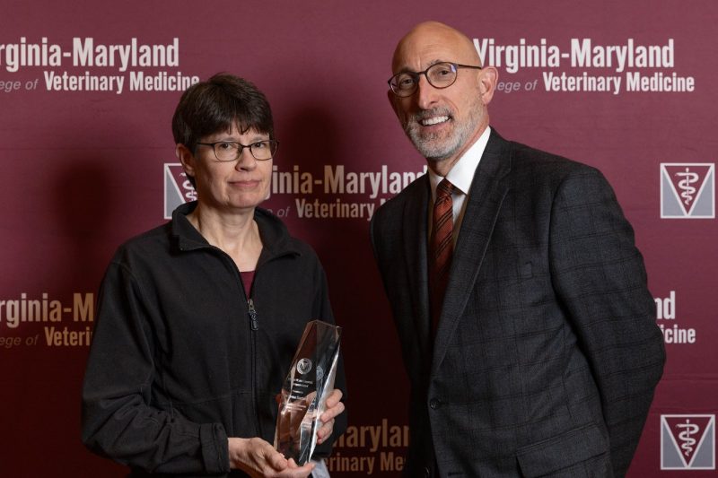 Faculty Awards 2024 (From left) Teresa Southard and Dean M. Dan Givens.