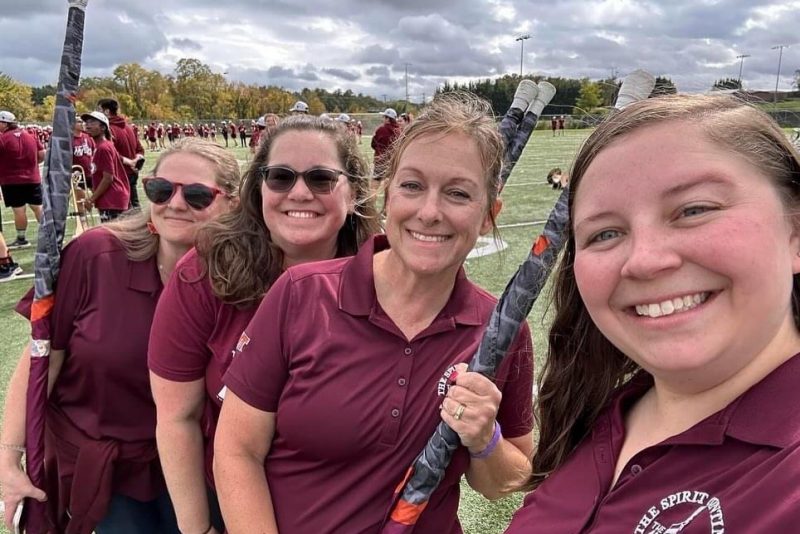 Sarah McHugh ’05 (second from left) with Beth Coldiron, Lisa VanDyke, and Kaley Sweeney.