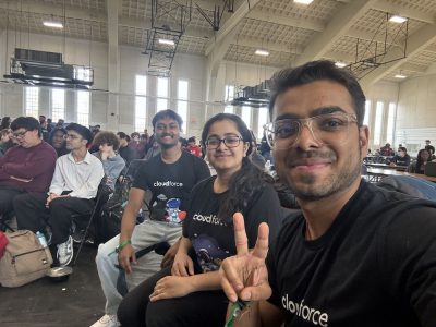 (From left) Manim Tirkey, Nidhi Kamath, and Kunal Mahato.