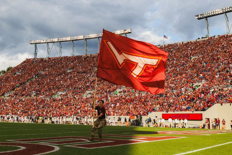 The VT flag at a football game