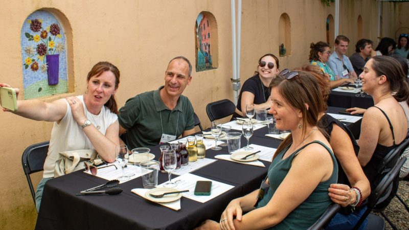  International Conference on Plant Pathogenic Bacteria  attendees enjoy wine tasting at Villa Appalachia in Floyd.