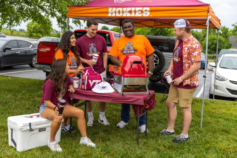 Virginia Tech fans tailgating