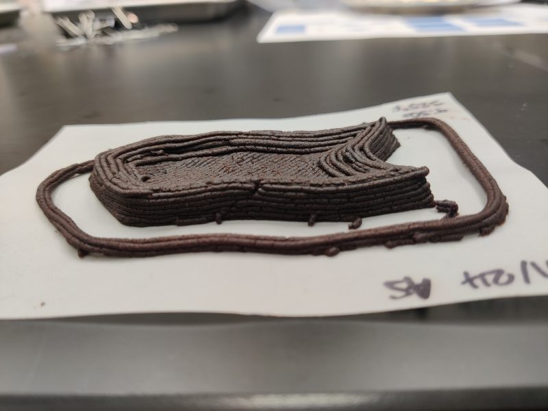 3D food testing done by April Sayers during her summer internship at the Army DEVCOM Soldier Center. Photo courtesy of April Sayers.