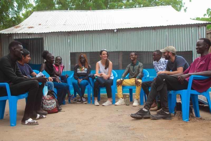 Deirdre Hand and her students