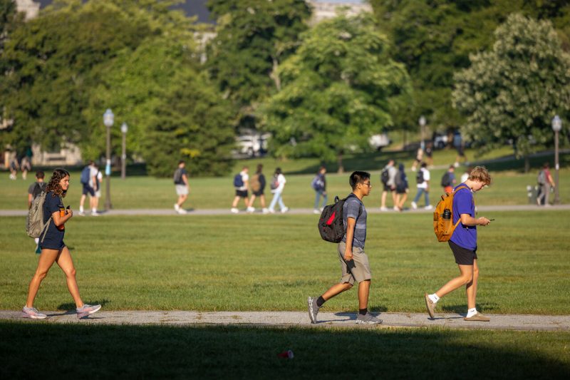 Students walking to class