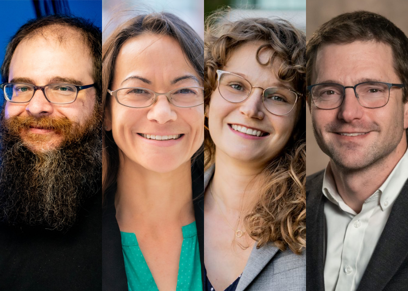 Collaged headshots of Professor Stephen LaConte, Ph.D., Kirstin Gatchalian, Alexandra DiFeliceantonio, Ph.D., and Jeff Stein, Ph.D.