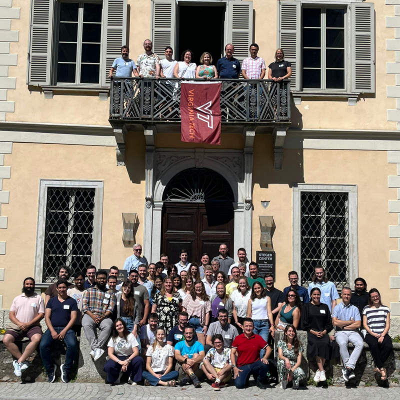 Participants in the VT-Swiss Coding Theory & Cryptography Summer School at the Steger Center in Riva San Vitale, Switzerland. Photo courtesy of Julia Shapiro.
