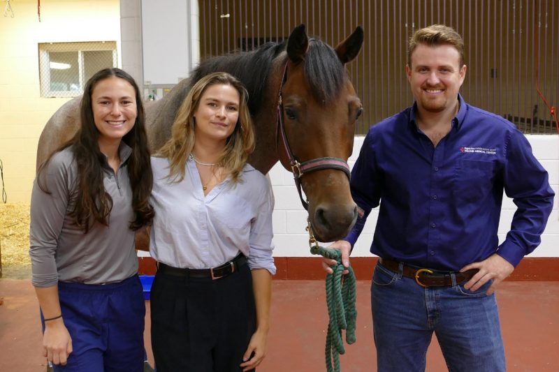 Patrick (From left) Alex Grobman, Sophie Boorman, Patrick, and Bruno Malacarne pose for a photo.