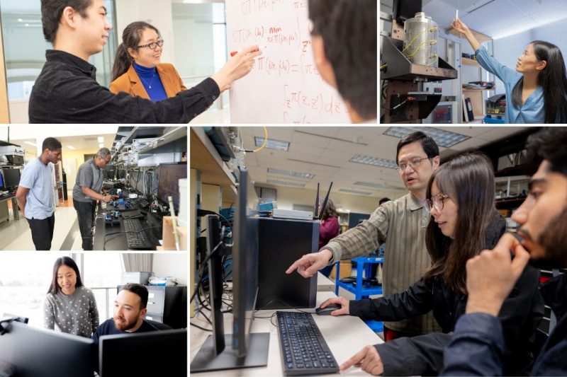 ECE earns top honors illustration - 1 A collection of photos featuring the researchers and students mentioned in this article.