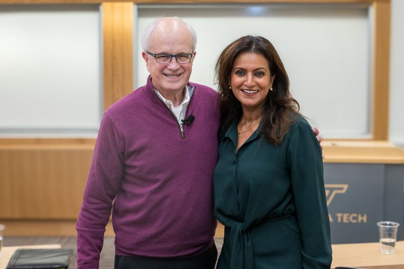 John T. Thompson with Dean Saonee Sarker.