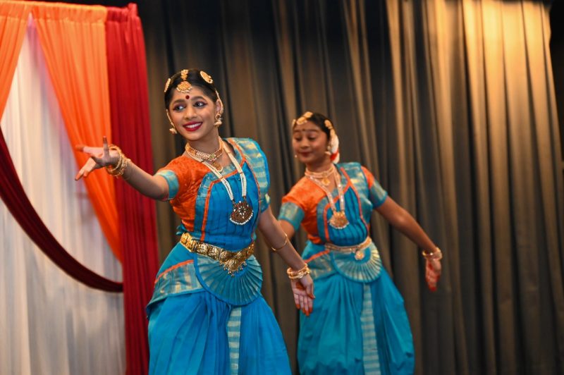 Traditional Bharatnatyam cultural dancing by students from Tapasya Dance Academy