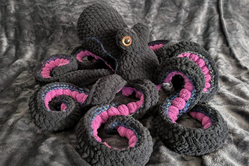 Crochet Octopus 3 foot long crochet octopus.