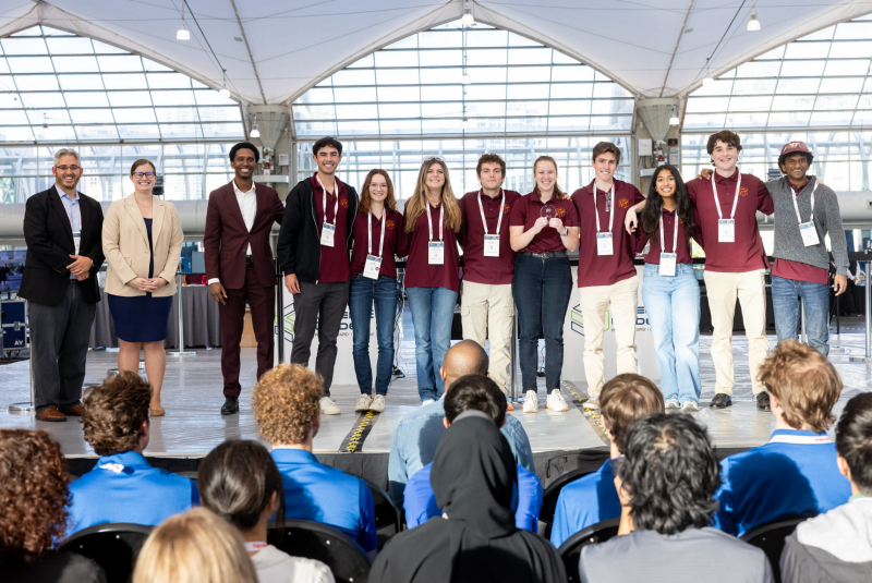 ChemE Cube team accepting RAPID award.