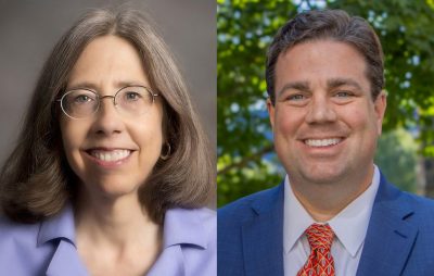 (l) Karen Hult (r) Cayce Myers. Photos courtesy Virginia Tech.