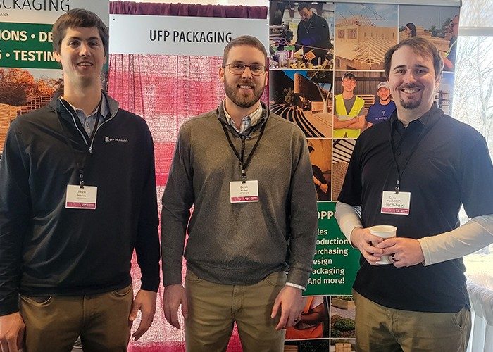 Representatives from UFP Packaging attended HokiePack 2025 Representatives from UFP Packaging who attended HokiePack 2025 were (from left) Jacob Stevens, Derek Richey, and Eric Henderson.