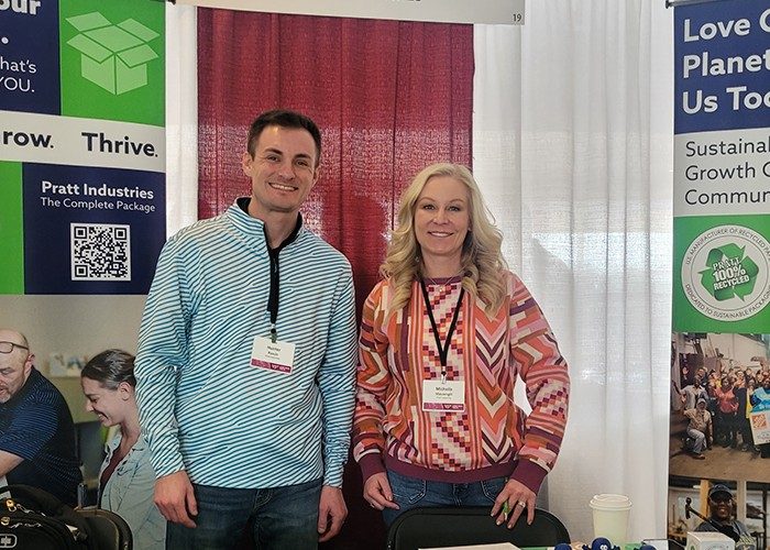 Representatives from Pratt attended HokiePack. Representatives from Pratt who attended HokiePack were Hunter Russin (left) and Michelle Massengill..
