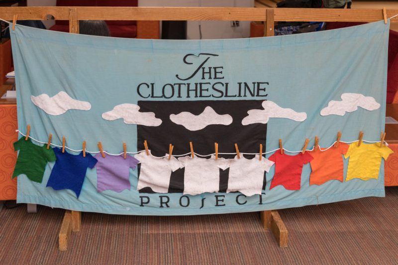 The Clothesline Project returns to campus March 26. Photo by Olivia Coleman for Virginia Tech. The Clothesline Project returns to campus March 26. Photo by Olivia Coleman for Virginia Tech.