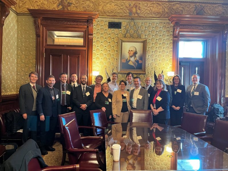Klaus Moeltner, second from left, and invited economists and government agency representatives discuss developing Statistics for Environmental Economic Decisions (SEED), organized by the Office of Science and Technology Policy, an Executive Office of the President, in Washington, D.C.