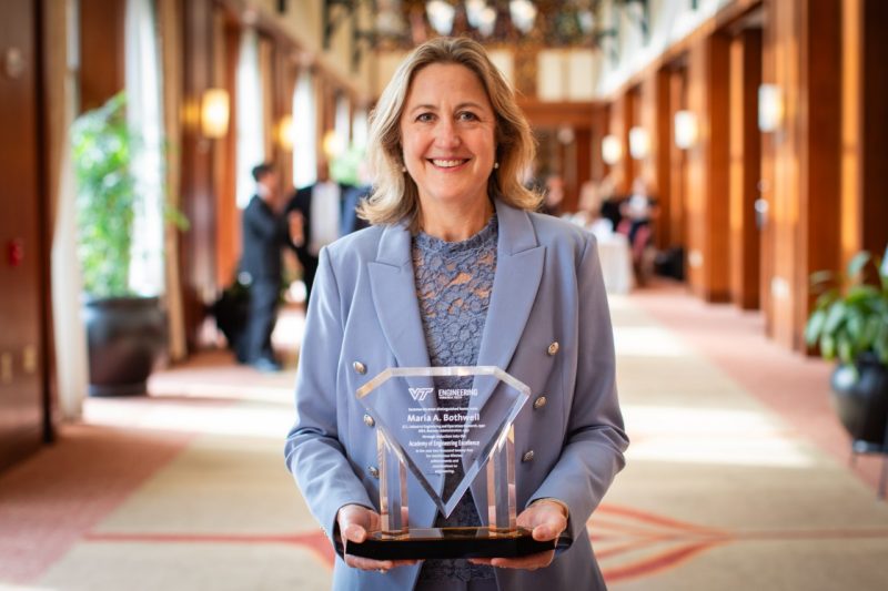 Maria Bothwell with Academy of Engineering Excellence award