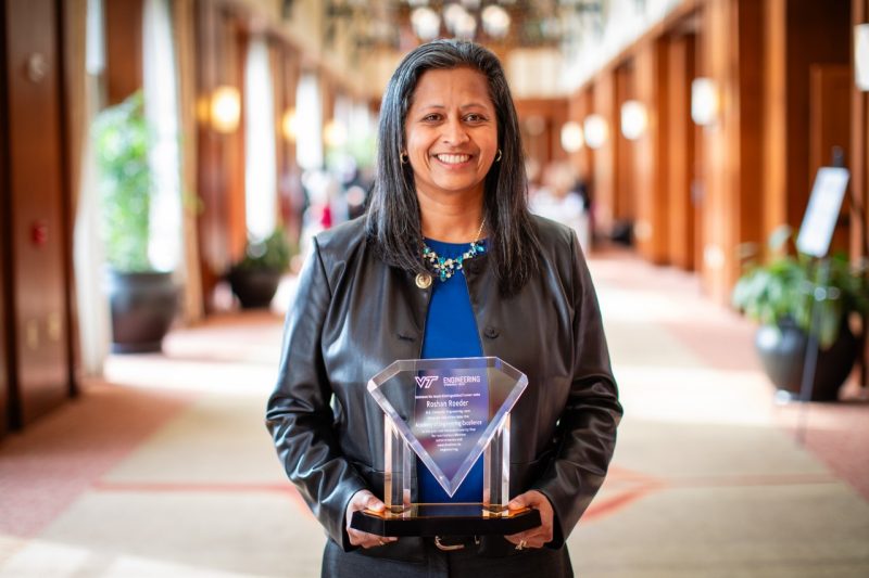 Roshan Roeder with Academy of Engineering Excellence award