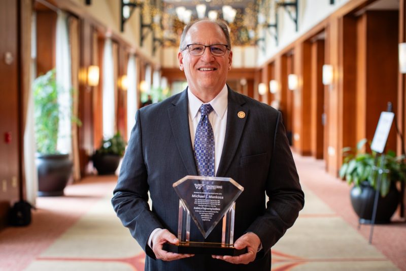 Michael Mankosa with Academy of Engineering Excellence award