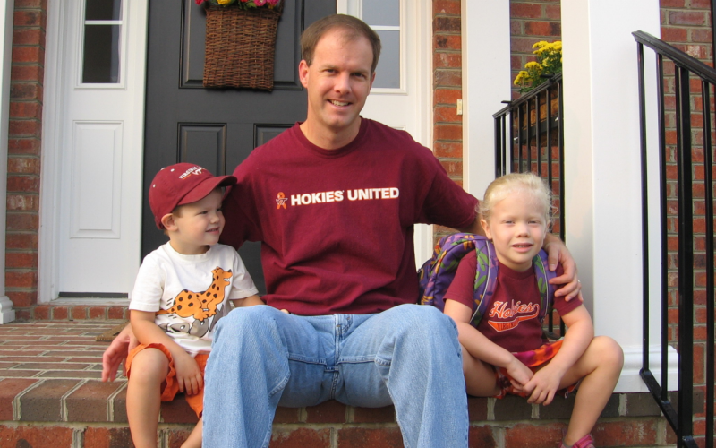 Sam, Craig, and Emma Grace Woolsey in 2007.