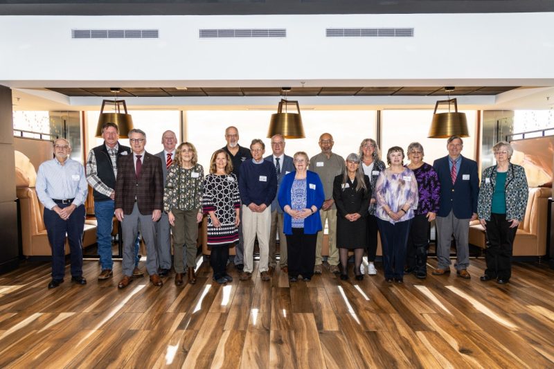Group photo of employees celebrating 40-plus years of service at Virginia Tech.