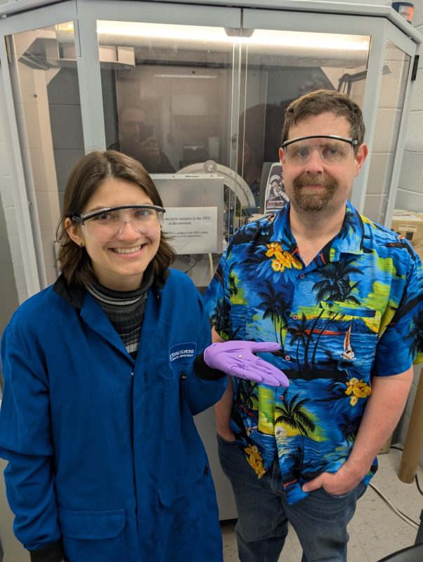 Two researchers in a lab.