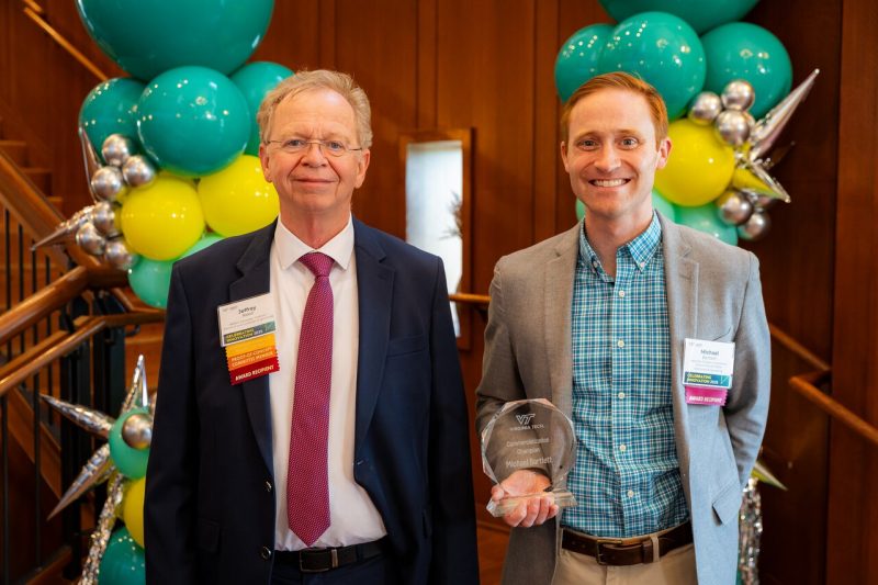 From left: Jeff Reed and Michael Bartlett. Not pictured: Alan Abrahams and Dong Dong. Photo by Luke Hayes for Virginia Tech 
