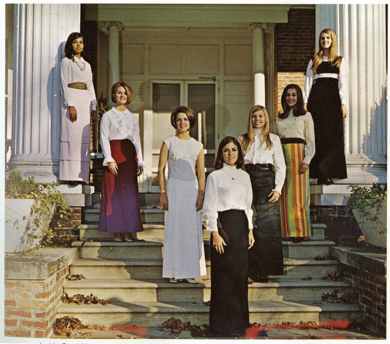 In 1968, Jacqueline Desylvia Dandridge (at top, left) was the first Black Homecoming princess. Photo courtesy of Black History at Virginia Tech- People, Special Collections and University Archives, University Libraries.