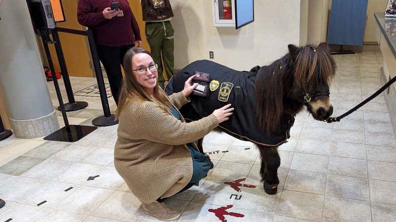 Susan Olmstead from Hokie Passport with Ringo the Patrol Pony